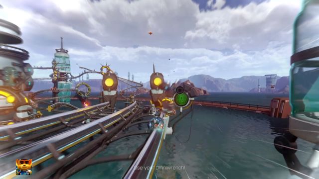 One of the four buttons you must hit. - Ratchet & Clank: Planet Kalebo 3 - Walkthrough - Walkthrough - Ratchet and Clank Game Guide & Walkthrough