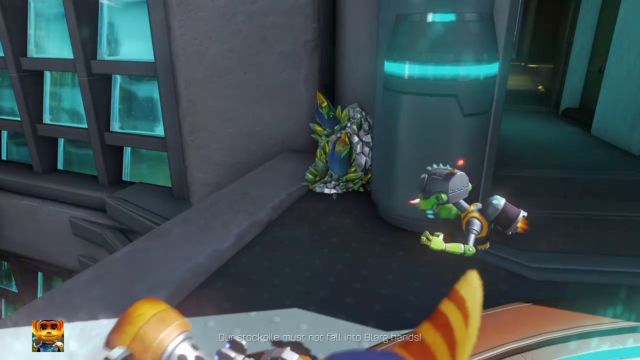A Raritarium deposit hidden behind the door. - Ratchet & Clank: Planet Kalebo 3 - Walkthrough - Walkthrough - Ratchet and Clank Game Guide & Walkthrough