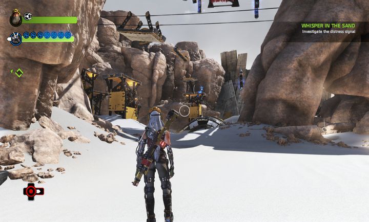 For the first time youll face enemies on a large distance. - Mission 4: Whispers in the Sand | Walkthrough - Walkthrough - ReCore Game Guide