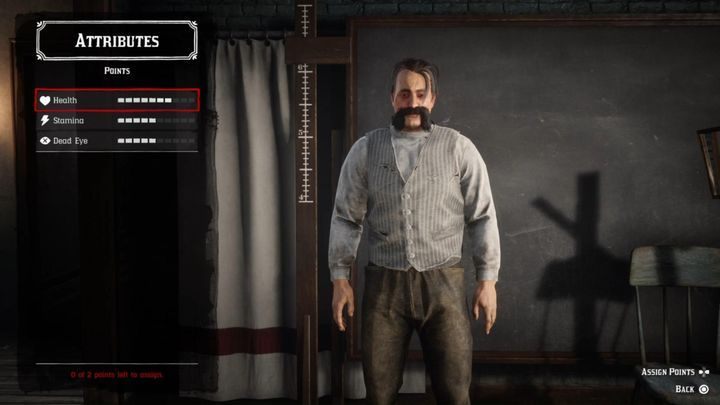 The last step is to select your initial stats - Character creation system in Red Dead Online - Main character - Red Dead Online Guide