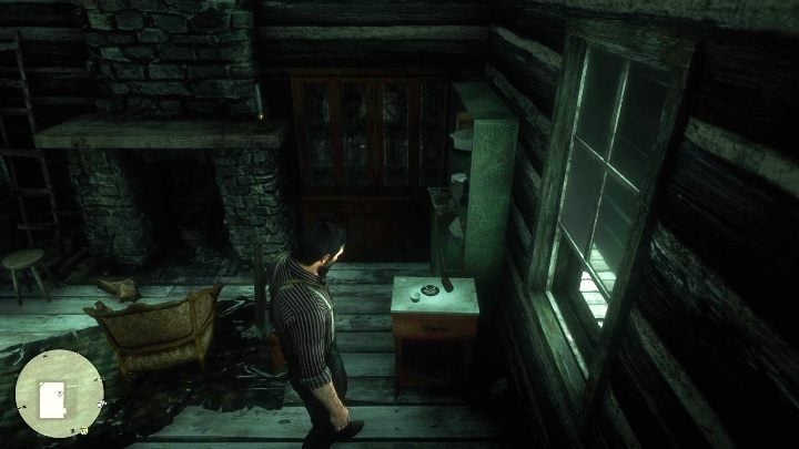 The map is hidden in the drawer next to the chimney - Red Dead Redemption 2: Mended Treasure Map - how to get the treasure? - Red Dead Redemption 2: Treasure Maps - Red Dead Redemption 2 Guide
