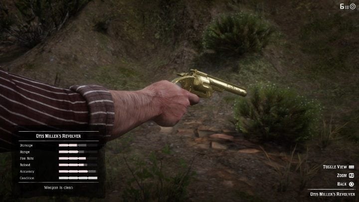 The chest contains a few Cigarette Cards and a weapon - Otis Millers Revolver - Red Dead Redemption 2: Mended Treasure Map - how to get the treasure? - Red Dead Redemption 2: Treasure Maps - Red Dead Redemption 2 Guide