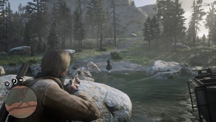 Quickly eliminate the riders and then shoot the driver to stop the wagon - Red Dead Redemption 2: An American Pastoral Scene - walkthrough - Red Dead Redemption 2: Chapter 2 - Horseshoe Overlook - Red Dead Redemption 2 Guide