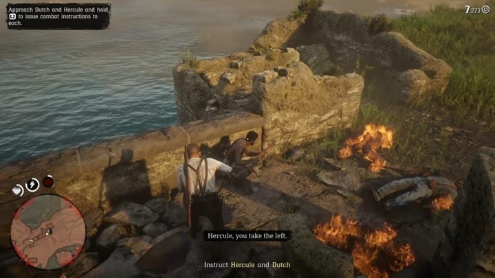 Run down and pick up the rifle you will find on the chest - Red Dead Redemption 2: Hell Hath No Fury - walkthrough - Red Dead Redemption 2: Chapter 5 - Guarma - Red Dead Redemption 2 Guide