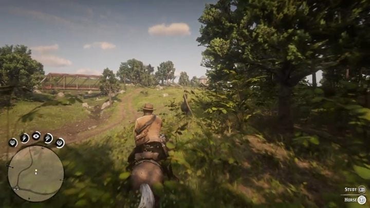 One of the horses starts to escape - take out your lasso and catch the animal before it gets away - Red Dead Redemption 2: Horse Flesh for Dinner - walkthrough - Red Dead Redemption 2: Chapter 3 - Clemens Point - Red Dead Redemption 2 Guide