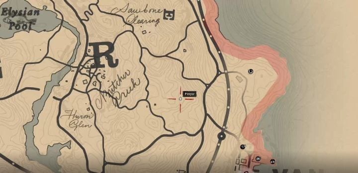 These bones are in the eastern part of the map, north from Van Horn - Red Dead Redemption 2: Dinosaur Bones - where to find all of them? Maps - Red Dead Redemption 2: Dinosaur bones and Rock Carvings - Red Dead Redemption 2 Guide