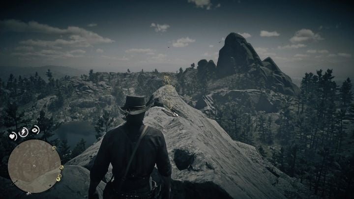 Climb one of the mountains - Red Dead Redemption 2: Dinosaur Bones - where to find all of them? Maps - Red Dead Redemption 2: Dinosaur bones and Rock Carvings - Red Dead Redemption 2 Guide