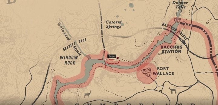 This bone is located between Window Rock and Fort Wallace - Red Dead Redemption 2: Dinosaur Bones - where to find all of them? Maps - Red Dead Redemption 2: Dinosaur bones and Rock Carvings - Red Dead Redemption 2 Guide
