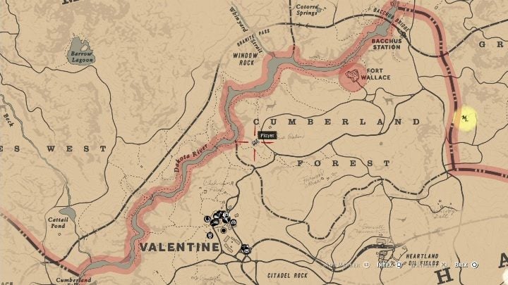 This bone is located west from Cumberland Forest - Red Dead Redemption 2: Dinosaur Bones - where to find all of them? Maps - Red Dead Redemption 2: Dinosaur bones and Rock Carvings - Red Dead Redemption 2 Guide