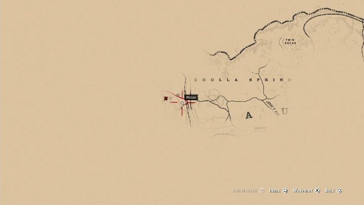 This bone is east of Cholla Spring - Red Dead Redemption 2: Dinosaur Bones - where to find all of them? Maps - Red Dead Redemption 2: Dinosaur bones and Rock Carvings - Red Dead Redemption 2 Guide