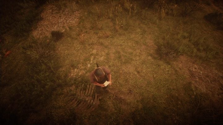 The bone is on the hillside, right next to the cliff - Red Dead Redemption 2: Dinosaur Bones - where to find all of them? Maps - Red Dead Redemption 2: Dinosaur bones and Rock Carvings - Red Dead Redemption 2 Guide