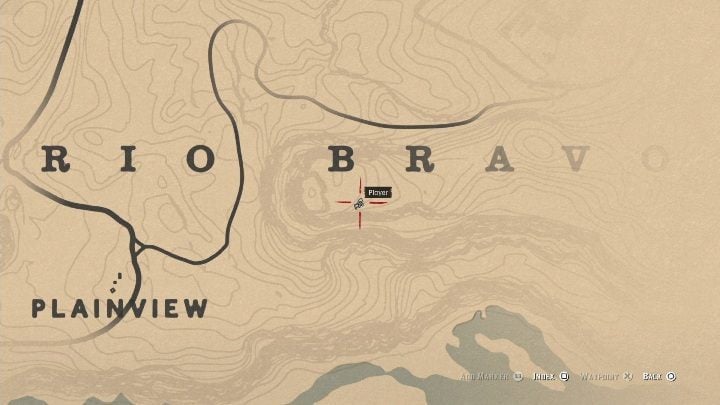 This bone is in the southern part of Rio Bravo - Red Dead Redemption 2: Dinosaur Bones - where to find all of them? Maps - Red Dead Redemption 2: Dinosaur bones and Rock Carvings - Red Dead Redemption 2 Guide