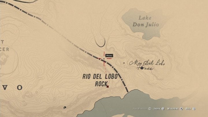 This bone is north of Rio Del Lobo Rock - Red Dead Redemption 2: Dinosaur Bones - where to find all of them? Maps - Red Dead Redemption 2: Dinosaur bones and Rock Carvings - Red Dead Redemption 2 Guide