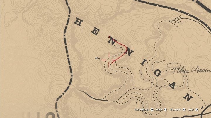 This bone is in the eastern part of Hennigans Stead - Red Dead Redemption 2: Dinosaur Bones - where to find all of them? Maps - Red Dead Redemption 2: Dinosaur bones and Rock Carvings - Red Dead Redemption 2 Guide