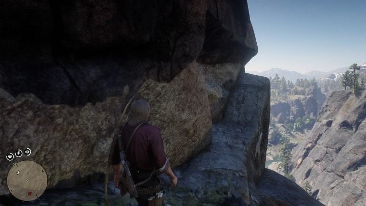 On your way there will be a larger rock, go over it to the other side - Red Dead Redemption 2: High Stakes Treasure Map - how to get the treasure? - Red Dead Redemption 2: Treasure Maps - Red Dead Redemption 2 Guide