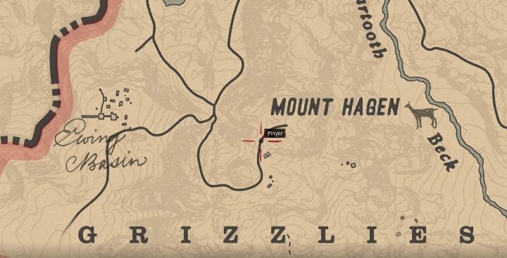 This Carving can be found around Mount Hagen - Red Dead Redemption 2: Rock carvings - where to find all of them? Maps - Red Dead Redemption 2: Dinosaur bones and Rock Carvings - Red Dead Redemption 2 Guide