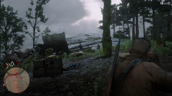 Dismount your horse when captain Monroe falls - use covers and fight with enemies - Red Dead Redemption 2: The Fine Art of Conversation - walkthrough - Red Dead Redemption 2: Chapter 6 - Beaver Hollow - Red Dead Redemption 2 Guide