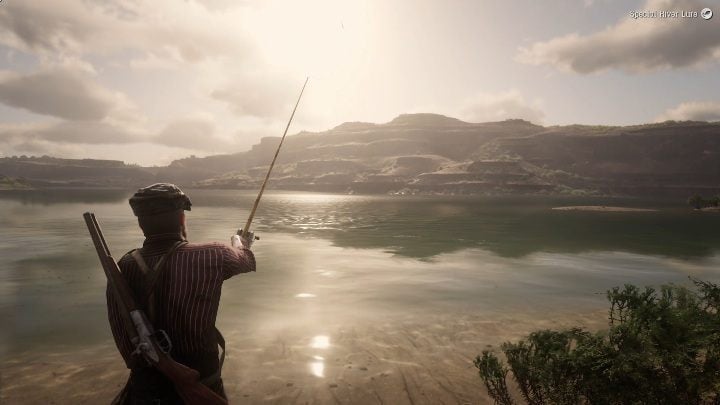 Make a few steps into the water - Red Dead Redemption 2: Legendary Largemouth Bass - maps, tips - Red Dead Redemption 2: Legendary fish - Red Dead Redemption 2 Guide