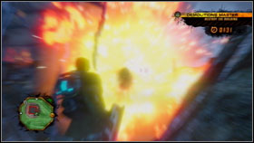 Do the same on the opposite side of the building and destroy pillars that are holding the