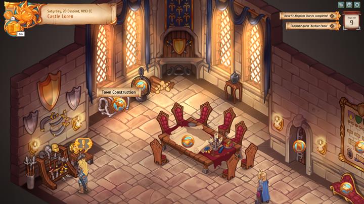 Click on the chest in the main hall of the castle to switch to building view. - City and building mechanics - City Management - Regalia: Of Man and Monarchs Game Guide