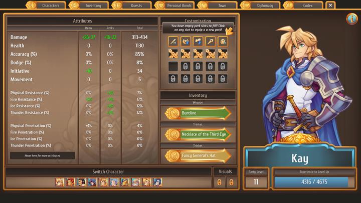 The main character that will always have to take part in a journey (although not necessarily in a battle) - The best combat party members and skills | Dungeons and combat - Dungeons and combat - Regalia: Of Man and Monarchs Game Guide