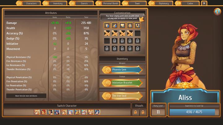 The magical Aliss is one of the most useful characters in the game, Her Firefly deals 60% basic damage and skips from enemy to another - The best combat party members and skills | Dungeons and combat - Dungeons and combat - Regalia: Of Man and Monarchs Game Guide