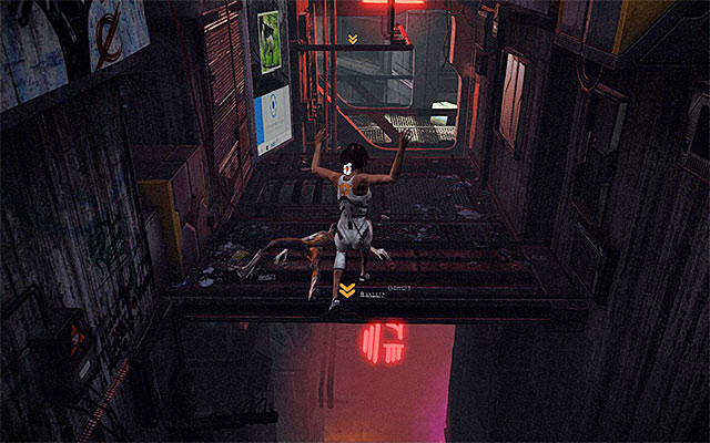 Turn right and approach, carefully, the platform with electrical discharges - Reach the vicinity of Tommy's bar (part 2) - Episode 1 - Remember Me - Game Guide and Walkthrough