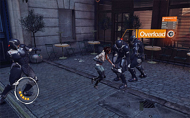 You might have already noticed that, sometimes, the severely wounded enemies display the chip Overload message - Reach St. Michael's rotunda - Episode 2 - Remember Me - Game Guide and Walkthrough