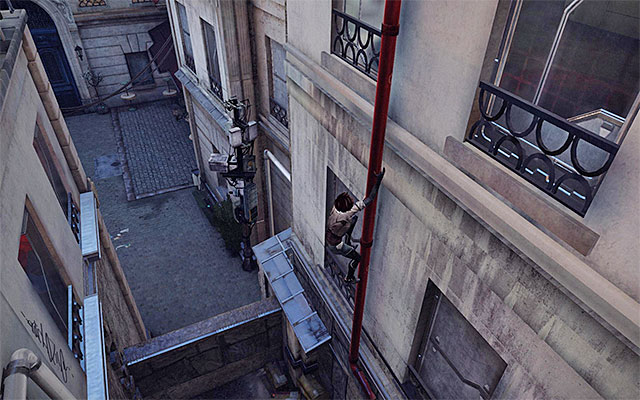 Jump over the low wall, thanks to which you will return to the yard that you've recently fought the enforcers on - Reach St. Michael's rotunda - Episode 2 - Remember Me - Game Guide and Walkthrough