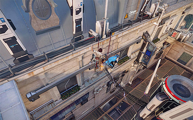 Ahead of you, there is another part where you need to shimmy quickly along ledges (this time around, a slipup means death) - Reach St. Michael's rotunda - Episode 2 - Remember Me - Game Guide and Walkthrough