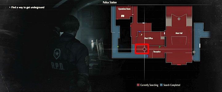 The picture above shows the safes location - it is a small room in the West Office on the first floor of the police station - How to open the safe in the police stations office (Leon) in Resident Evil 2? - Secrets and useful items - Resident Evil 2 Guide