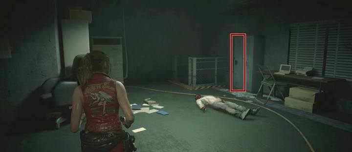 The room with the cabinet. - Reaching the hideout - Claire and Leon | Sewers in Resident Evil 2 - Walkthrough - Resident Evil 2 Guide
