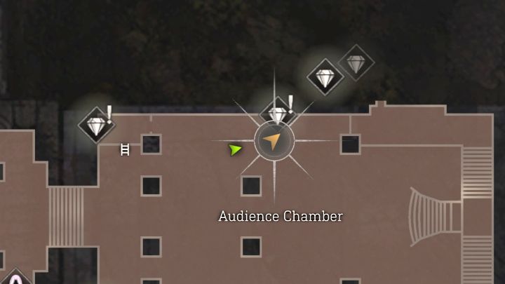 Interactive Map: Castle Locked Drawer #1 - Audience Chamber - Resident Evil 4 Remake: Locked Drawers map - Castle - Secrets - Resident Evil 4 Remake Guide