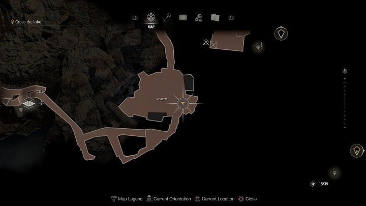 The first of the medallions is near the request sheet, but you have to look high to be able to track it - Resident Evil 4 Remake: Destroy the Blue Medallions 2 - Blue Medallions - Resident Evil 4 Remake Guide