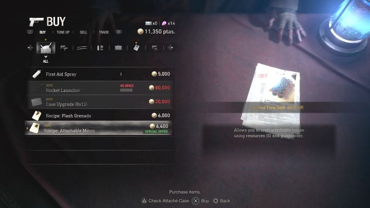 Recipe for making mines is available for purchase from the merchant starting from chapter 4 - Resident Evil 4 Remake: List of all weapons - Basics - Resident Evil 4 Remake Guide