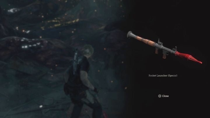 This is a model of the rocket launcher used exclusively in the fight with the final boss in chapter 16 - Resident Evil 4 Remake: List of all weapons - Basics - Resident Evil 4 Remake Guide