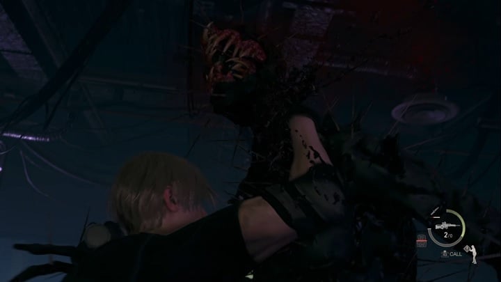 If you're grabbed, use your Knife, as after a successful stab, the opponent will be idle for a moment, allowing you to take aim and fire - however, do it fast, as after a moment the Regenerador will fire his spikes (when that happens, better to be behind a cover) - Resident Evil 4 Remake: The Wandering Dead - Requests - Resident Evil 4 Remake Guide