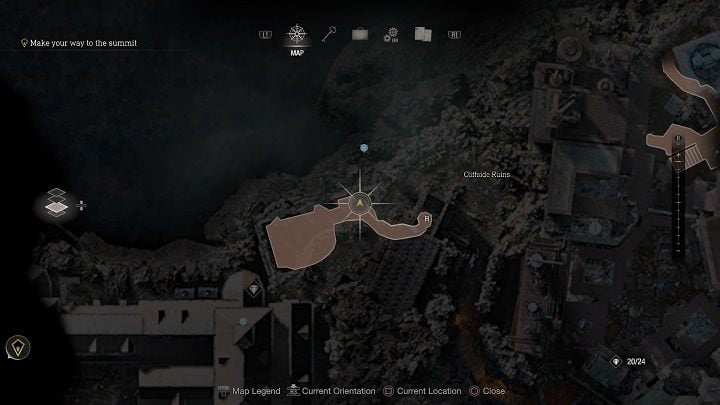 In the further part of the location, look for a ladder leading down - Resident Evil 4 Remake: Destroy the Blue Medallions 6 - Blue Medallions - Resident Evil 4 Remake Guide