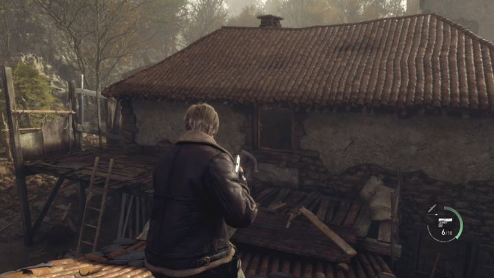 Sooner or later, you will have to escape from the building's upper floor - Resident Evil 4 Remake: How to survive the Village battle? - Combat - Resident Evil 4 Remake Guide