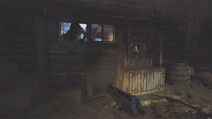 In the new part of the village, the protagonist won't have much room to move around - Resident Evil Village: The first battle in the village/Village Square - walkthrough - Village - 1st visit - Resident Evil Village Guide