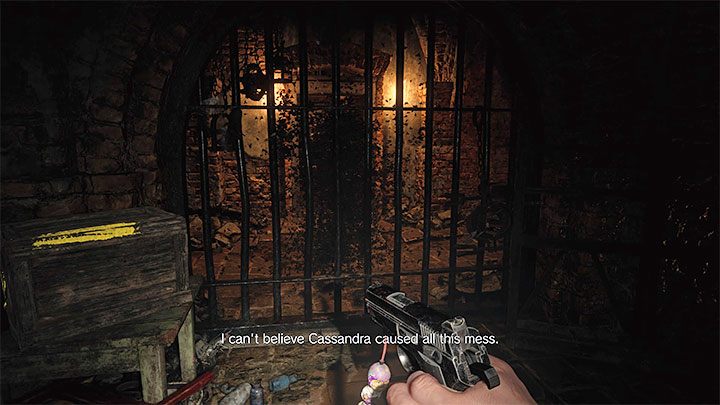 When you reach the next part of the dungeon, ignore the locked gate you pass on the way here, because it requires a key you'll find later in the game - you can find a walkthrough of this location on the Treasure Map - where is the treasure - Resident Evil Village: Exploring the Castle Chambers - walkthrough, solution - Dimitrescu Castle - Resident Evil Village Guide