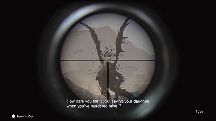 The boss will rise into the air after receiving enough damage - Resident Evil Village: Escape from the castle/Tower of Worship - walkthrough - Dimitrescu Castle - Resident Evil Village Guide