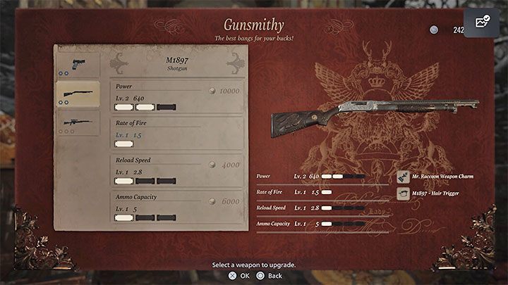 The second method involves increasing point stats of a weapon - Resident Evil Village: Weapons - how to upgrade? - FAQ - Resident Evil Village Guide