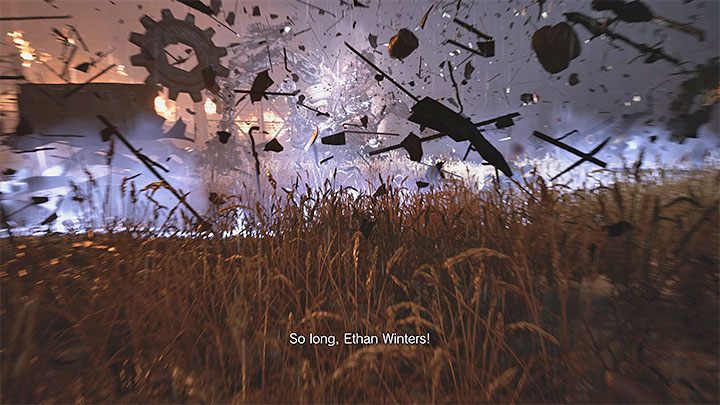 You must fight until the boss re-summons the tornado and draws the main character to him - Resident Evil Village: Defeating Prototype Sturm and Heisenberg - walkthrough - Factory - Resident Evil Village Guide