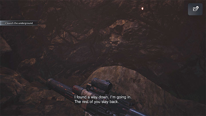 After winning the battle, take as many supplies as you can from the area and head towards the large hole in the ground that you must jump into - Resident Evil Village: Burning Village - walkthrough - Final - Resident Evil Village Guide