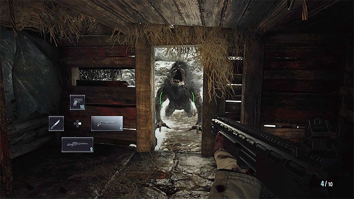 A very useful note is that the werewolf, due to its size, cannot run into huts or fit into any other tight spaces and corridors - Resident Evil Village: Werewolves/Varcolac - how to defeat? - FAQ - Resident Evil Village Guide