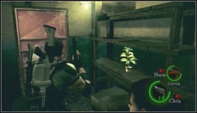 When you enter the house you will notice two maijins who are holding defenseless individual from the village - Civilian Checkpoint - Walkthrough - Resident Evil 5 - Game Guide and Walkthrough