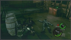 When you try to open the door, the first boss in this game will try to stop you - Public Assembly - Walkthrough - Resident Evil 5 - Game Guide and Walkthrough