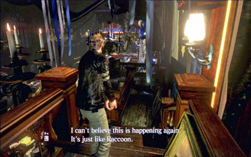 Go down the stairs on the right - Chapter 1 - The Campus | Leons campaign - Leons campaign - Resident Evil 6 Game Guide