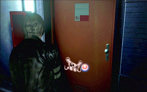 Keep moving forwards until you get to the back door to the kitchen - Chapter 1 - The Campus | Leons campaign - Leons campaign - Resident Evil 6 Game Guide